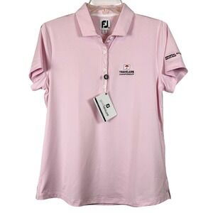 NWT FootJoy Women's SHORT SLEEVE ESSENTIAL SHIRT Travelers Championship, Medium
